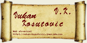 Vukan Košutović vizit kartica